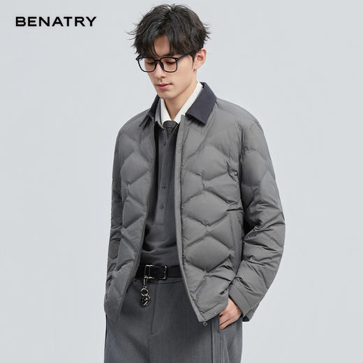 贝纳川冬季新品无胆防绒翻领轻薄羽绒ECF405233 商品图5