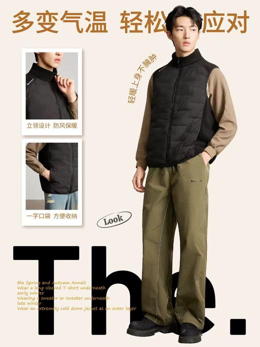 LS男士泡芙暖芯拼接马甲25362 商品图2