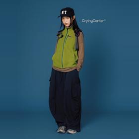 CryingCenter 拼接撞色摇粒绒修身马甲中间层保暖 哭喊中心