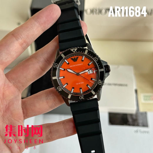 原单阿玛尼AR11684 橙黑配色 男士腕表
机芯：原装进口石英机芯 商品图0