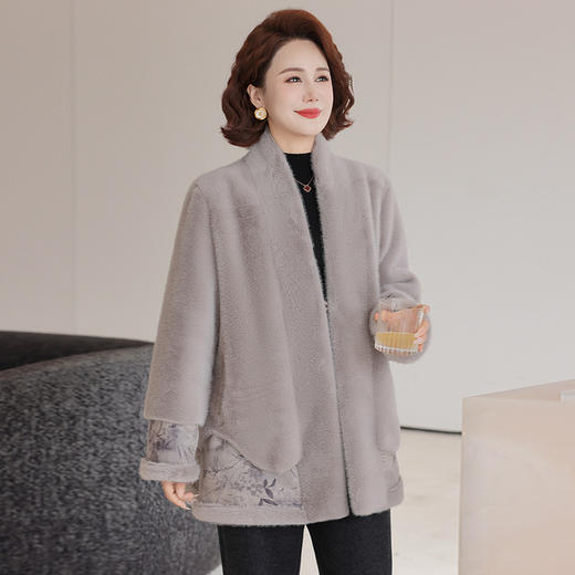 FW 8560妈妈冬装洋气厚外套气质时尚大衣 商品图3