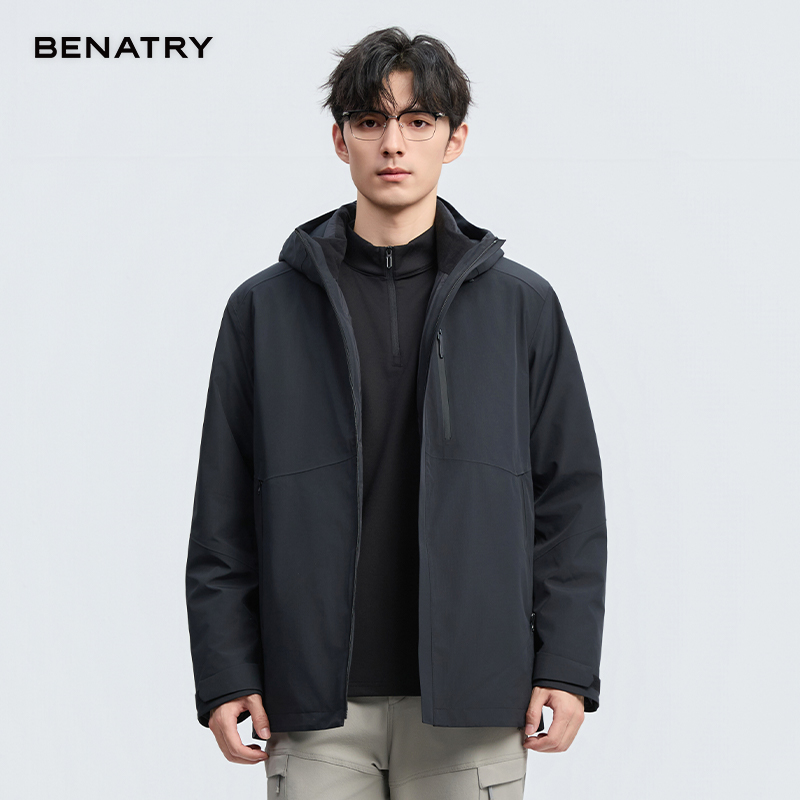 贝纳川冬季新品一衣三穿脱卸款羽绒服ECF405250