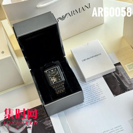 原单阿玛尼AR60058 方形镂空男士机械腕表 黑武士 商品图3
