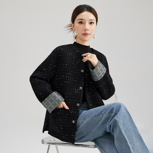 SM 2779圆领外套轻奢气质优雅休闲小香风 商品图3