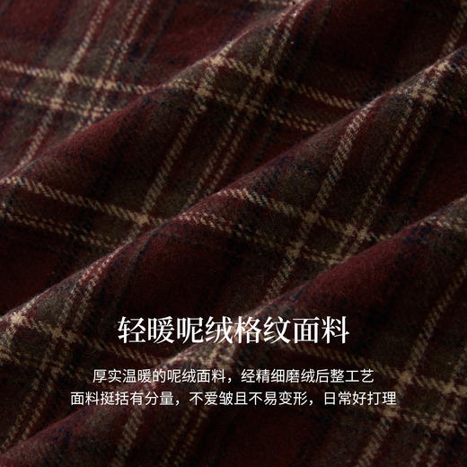 【10/15新品】熙世界美式复古格纹毛呢半身裙女2025秋冬款梨形身材高腰a字伞裙 商品图3