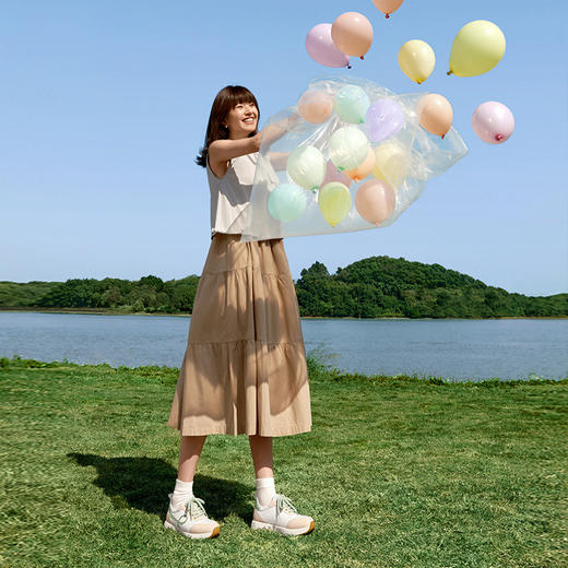 Pansy盼喜舒适轻便透气厚底日本运动时尚休闲春季健步女鞋HD4217 商品图3