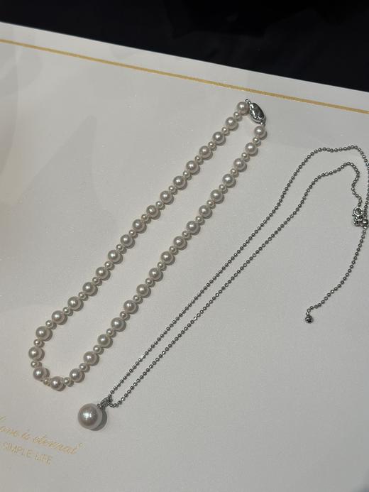 1014-4  法式复古浪漫 大小珠 天然无核淡水珍珠 项链 商品图8