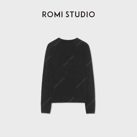 ROMI STUDIO“简约随性”100%绵羊毛扬子纱套头毛衫 RW24AS91327