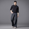 PINLI品立2025秋季新款男士宽松直筒休闲阔腿牛仔长裤GD253116124 商品缩略图4