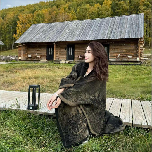 享妍 水墨江南披肩毯  多场景使用 披肩/围巾/盖毯 商品图4