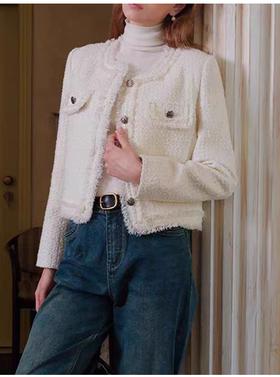 【直播专供款】春季V领毛须小香 150422225