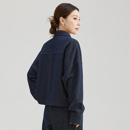 SM 1971时尚简约设计感衬衫领短款夹克外套 商品图3