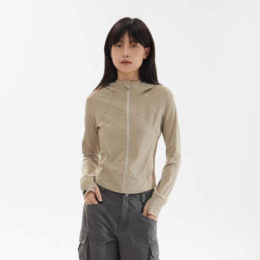 CryingCenter 冰感UPF50防晒皮肤衣修身连帽运动外套 哭喊中心 商品图1