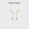 ROMI STUDIO 铜合金耳饰 法式极简金色流线水滴耳坠RWCWP06694 商品缩略图0