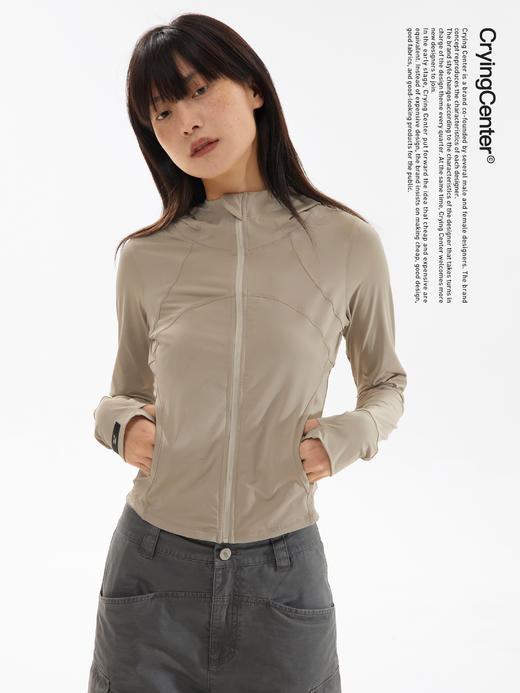 CryingCenter 冰感UPF50防晒皮肤衣修身连帽运动外套 哭喊中心 商品图3