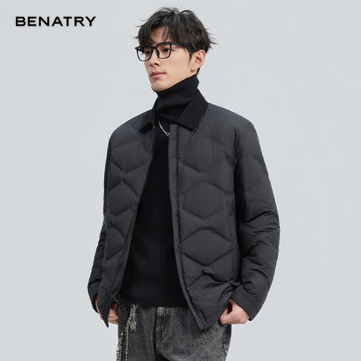 贝纳川冬季新品无胆防绒翻领轻薄羽绒ECF405233 商品图1