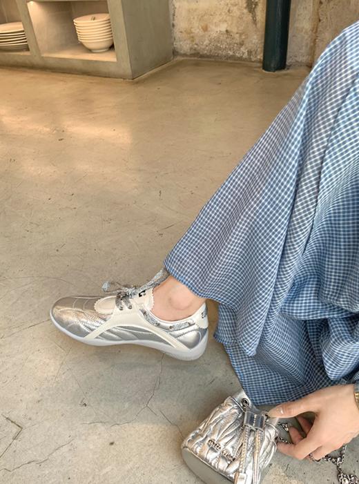 ROAADN增高3cm~珍珠星星休闲芭蕾德训鞋528 商品图5