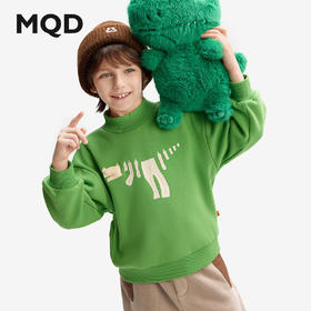 【MQD】【设计师系列】童装男童加绒卫衣新款冬季半高领打