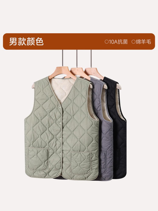 秋冬【轻薄保暖马甲】大码新款修身羊羔绒背心坎肩情侣纯色 贴身不臃肿 商品图4