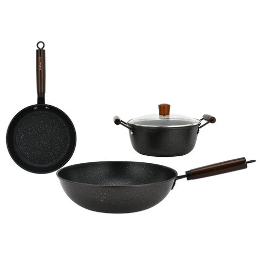 荣事达-麦饭石锅具三件套（升级款）RTZ088M（M） 商品图4
