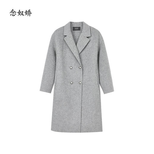 【商场同款】CNC5011 “ 智性灰色大衣 ” 蚕丝羊绒双面呢材质 中长款 轻暖无压 商品图7
