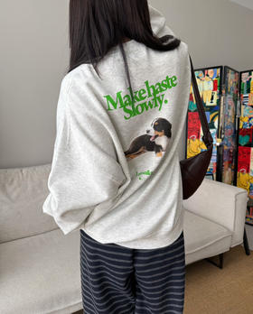 日单超火的PUBLUX小狗加绒卫衣