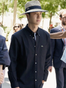 王一博同款！  Lacoste 法国鳄鱼男士长袖衬衫