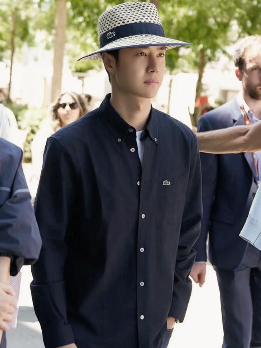 王一博同款！  Lacoste 法国鳄鱼男士长袖衬衫 商品图0