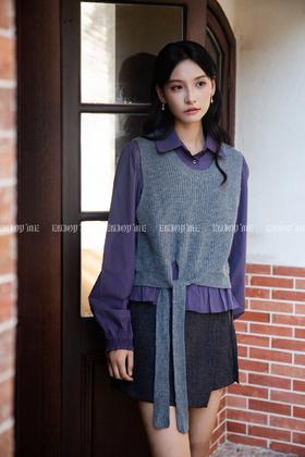 【门店同款】ENJOY冬季“暖冬知性”不规则高腰裙裤 167097001