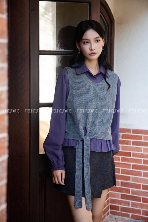 【门店同款】ENJOY冬季“暖冬知性”不规则高腰裙裤 167097001 商品图4