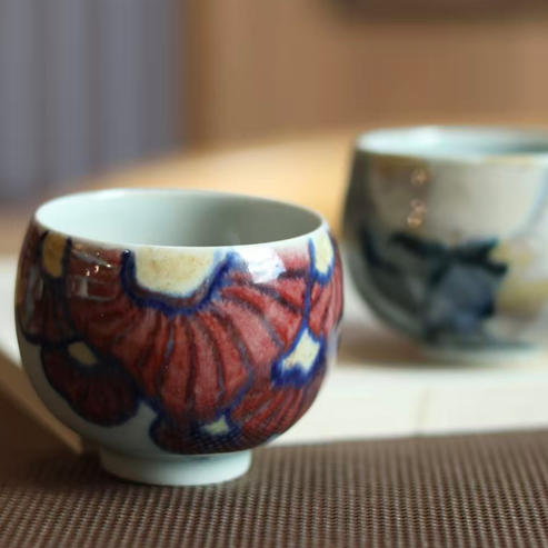 建陶手绘文艺杯系列 商品图0