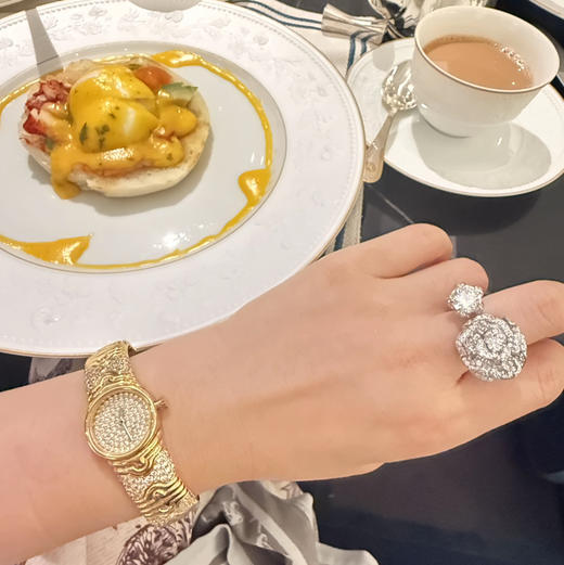 GAONAS日月同辉金色艺术时尚贵气奢华金色手表11609SGO 商品图5