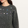 【10/15新品】熙世界幻彩亮片羊毛针织衫秋冬女2025新款宽松慵懒风圆领套头毛衣 商品缩略图4