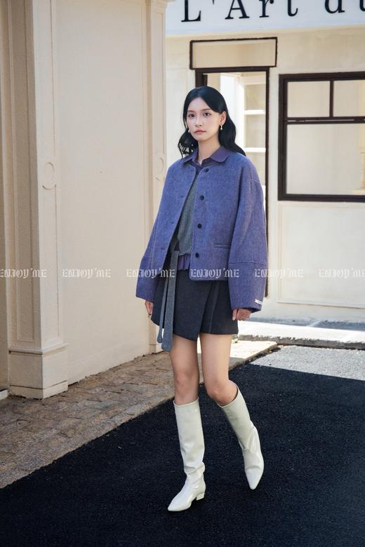 【门店同款】ENJOY冬季“暖冬知性”不规则高腰裙裤 167097001 商品图0