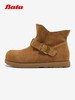 【云粉节】【拔佳】BF楼Bata时装靴女2025冬款百搭牛剖皮通勤厚底休闲靴30925DD5    吊牌价1059   活动价639 商品缩略图1