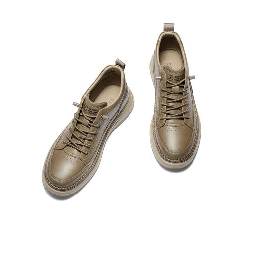 【云粉节】BF楼森达工装男鞋2025冬季新款厚底复古工装休闲板鞋V3052吊牌价1059活动价539 商品图2