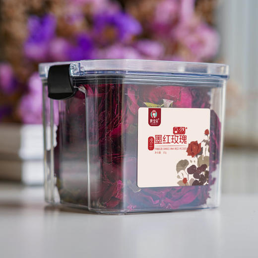 【大理榆兴】云南甄选冻干墨红玫瑰卡扣盒 花茶送礼下午茶 重瓣大朵红玫瑰干花 商品图4
