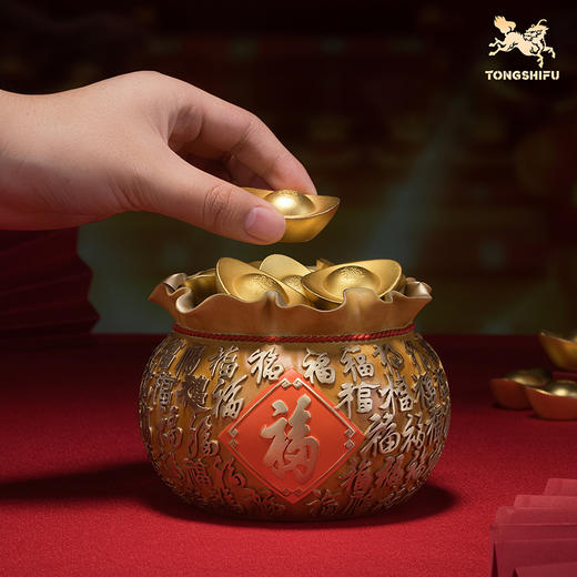 铜师傅《百福袋》客厅桌面铜摆件 家居装饰工艺品礼物 商品图4