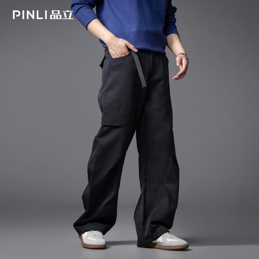 PINLI品立2025秋季新款男士宽松直筒休闲长裤阔腿裤潮GD253117118 商品图3