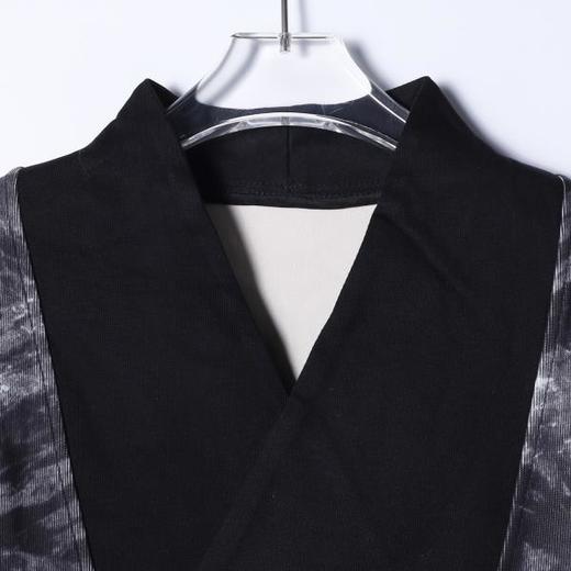 SDSA男士秋冬新款痞帅男装美式拼接开衫V领卫衣扎染重工百搭上衣 商品图1