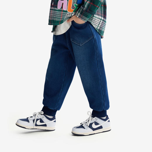 【特】【MQD】童装男童加绒加厚牛仔裤宽松冬装新款儿童保暖牛仔 商品图3