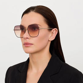 1014-7 渠道圆正 LD琳达 超轻钛架 清透镜片 异形方框墨镜 秋冬时尚太阳镜 坚固耐用舒适