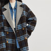 【10/15新品】熙世界双面两穿格纹毛呢外套女2025年秋冬新款复古戗驳领羊毛大衣 商品缩略图4