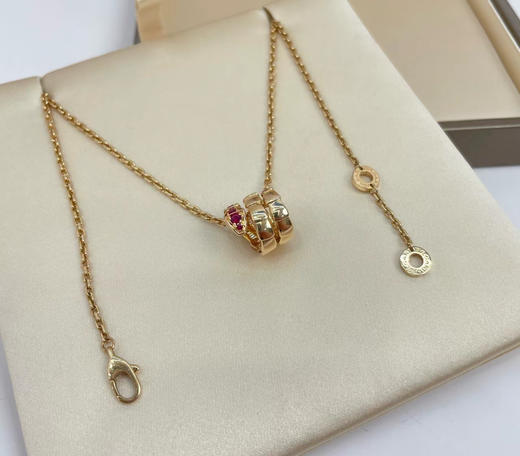 TB119-宝格丽 SERPENTI系列镶嵌18k玫瑰金项链 手镯 男女同款情侣款（XK）-10.14直播款 商品图5