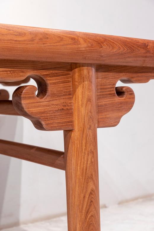 红桥红  家具严选  缅甸花梨（大果紫檀）  【216厚重版圆腿 画案】 商品图3