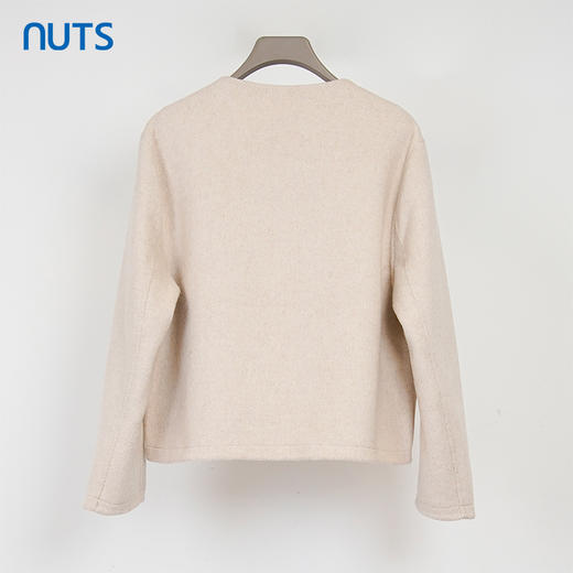 NUTS商场同款秋冬新款简约宽松通勤日常呢料短外套女348153389 商品图1