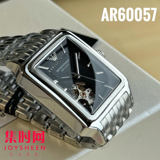 原单阿玛尼AR60057 方形镂空男士机械腕表 商品图4