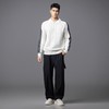 PINLI品立2025秋季新款POLO领宽松毛衣男潮牌休闲翻领条纹针织衫GD253110133 商品缩略图1