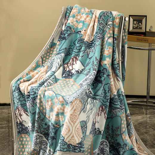 多喜爱  暖绒系列  云锦绒毯-山雾枫林 商品图0