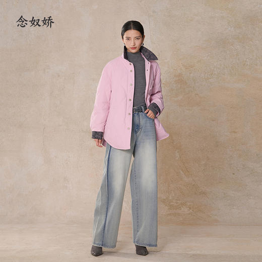 【商场同款】CNO5042 “ 巴恩风羽绒服 ” 菱形格结合珊云粉 甜酷范儿十足 包容显瘦鹅绒服 商品图8